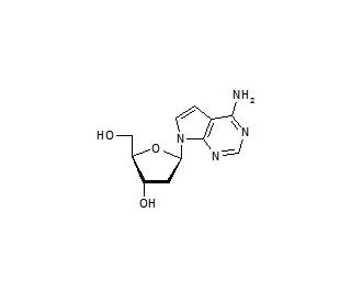 7-Deaza-2&prime;-deoxyadenosine (CAS 60129-59-1) - chemical structure image