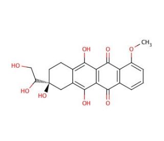 7-Deoxy Doxorubicinol Aglycone (Mixture of Diastereomers) 85% (CAS 187105-52-8) - chemical structure image