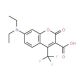 7-(Diethylamino)-2-oxo-4-(trifluoromethyl)-2H-chromene-3-carboxylic acid - chemical structure image