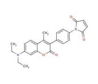 7-Diethylamino-3-(4-maleimidophenyl)-4-methylcoumarin (CAS 76877-33-3) - chemical structure image