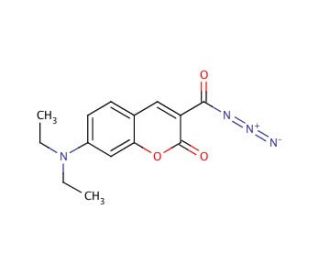 7-(Diethylamino)coumarin-3-carbonyl azide (CAS 157673-16-0) - chemical structure image