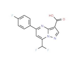 7-(Difluoromethyl)-5-(4-fluorophenyl)pyrazolo-[1,5-a]pyrimidine-3-carboxylic acid (CAS 712319-09-0) - chemical structure imag