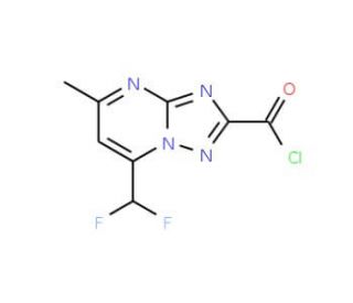 7-Difluoromethyl-5-methyl-[1,2,4]triazolo[1,5-a]-pyrimidine-2-carbonyl chloride - chemical structure image