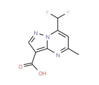 7-Difluoromethyl-5-methyl-pyrazolo-[1,5-a]pyrimidine-3-carboxylic acid - chemical structure image