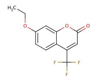 7-Ethoxy-4-(trifluoromethyl)coumarin (CAS 115453-82-2) - chemical structure image