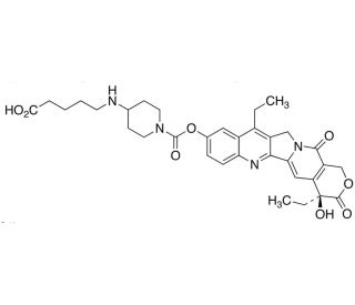 7-Ethyl-10-(4-N-aminopentanoic acid)-1-piperidino)carbonyloxycamptothecin (CAS 181467-56-1) - chemical structure image