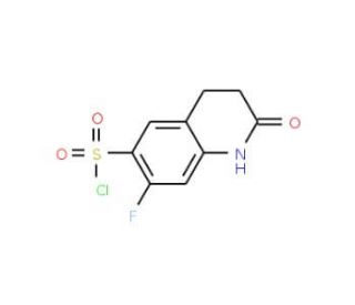 7-fluoro-2-oxo-1,2,3,4-tetrahydroquinoline-6-sulfonyl chloride - chemical structure image
