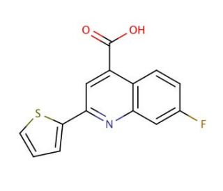 7-fluoro-2-thien-2-ylquinoline-4-carboxylic acid - chemical structure image