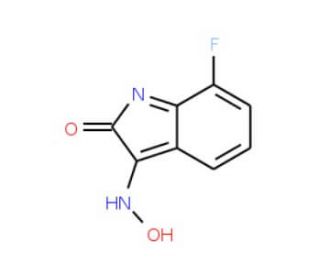 7-Fluoro-3-(hydroxyimino)indolin-2-one (CAS 143884-84-8) - chemical structure image