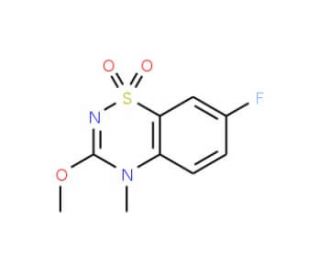 7-Fluoro-3-methoxy-4-methyl-4H-1,2,4-benzothiadiazin-1,1-dioxide - chemical structure image