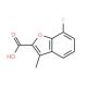 7-Fluoro-3-methyl-benzofuran-2-carboxylic acid (CAS 852388-66-0) - chemical structure image