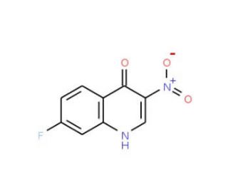7-Fluoro-4-hydroxy-3-nitroquinoline (CAS 256923-33-8) - chemical structure image