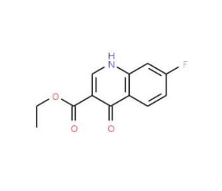7-Fluoro-4-hydroxy-quinoline-3-carboxylic acid ethyl ester (CAS 26892-97-7) - chemical structure image