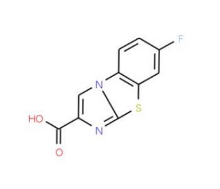 7-Fluoro-benzo[d]imidazo[2,1-b]thiazole-2-carboxylic acid (CAS 849924-90-9) - chemical structure image