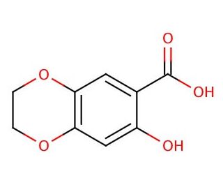 7-Hydroxy-1,4-benzodioxan-6-carboxylic acid - chemical structure image