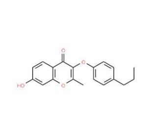 7-Hydroxy-2-methyl-3-(4-propyl-phenoxy)-chromen-4-one - chemical structure image