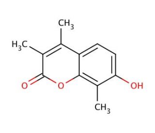 7-Hydroxy-3,4,8-trimethylcoumarin (CAS 91963-11-0) - chemical structure image