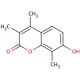 7-Hydroxy-3,4,8-trimethylcoumarin (CAS 91963-11-0) - chemical structure image