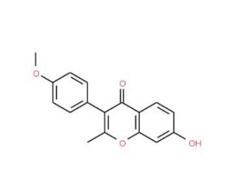 7-hydroxy-3-(4-methoxyphenyl)-2-methyl-4H-chromen-4-one (CAS 13004-42-7) - chemical structure image