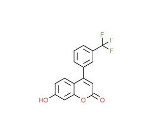 7-Hydroxy-4-(3-trifluoromethylphenyl)coumarin (CAS 386704-09-2) - chemical structure image