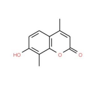7-hydroxy-4,8-dimethyl-2H-chromen-2-one (CAS 4115-76-8) - chemical structure image