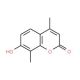 7-hydroxy-4,8-dimethyl-2H-chromen-2-one (CAS 4115-76-8) - chemical structure image