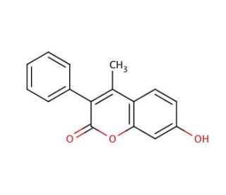 7-Hydroxy-4-methyl-3-phenylcoumarin (CAS 20050-76-4) - chemical structure image