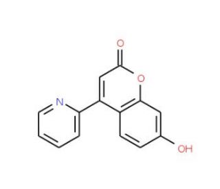 7-Hydroxy-4-pyridin-2-ylcoumarin (CAS 386704-10-5) - chemical structure image