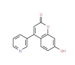 7-Hydroxy-4-(pyridin-3-yl)coumarin (CAS 109512-76-7) - chemical structure image