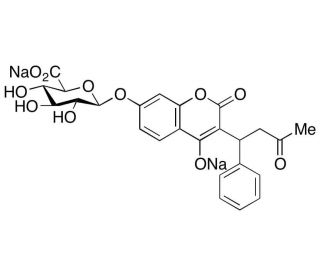 7-Hydroxy warfarin &beta;-D-glucuronide disodium salt - chemical structure image