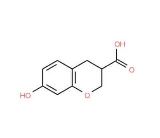 7-hydroxychromane-3-carboxylic acid - chemical structure image