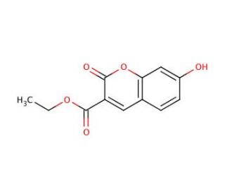 7-Hydroxycoumarin-3-carboxylic acid ethyl ester (CAS 6093-71-6) - chemical structure image