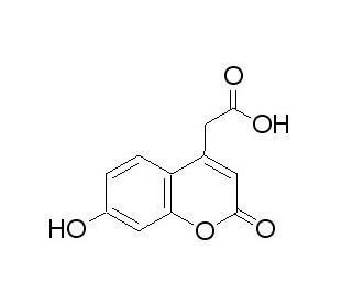 7-Hydroxycoumarin-4-acetic acid (CAS 6950-82-9) - chemical structure image