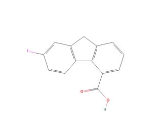 7-Iodo-9H-fluorene-4-carboxylic acid (CAS 16218-33-0) - chemical structure image