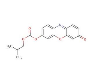 7-(Isobutoxycarbonyloxy)-3H-phenoxazin-3-one (CAS 251292-24-7) - chemical structure image