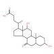 7-Keto-3α,12α-dihydroxy-5α-cholanic Acid - chemical structure image