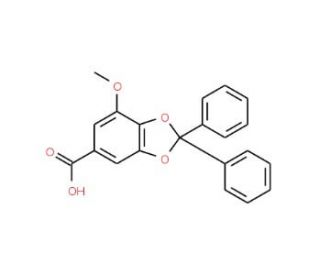 7-Methoxy-2,2-diphenyl-1,3-benzodioxole-5-carboxylic acid - chemical structure image