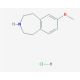7-methoxy-2,3,4,5-tetrahydro-1H-3-benzazepine hydrochloride (CAS 17639-46-2) - chemical structure image