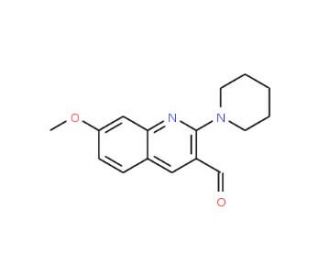 7-Methoxy-2-piperidin-1-yl-quinoline-3-carbaldehyde - chemical structure image