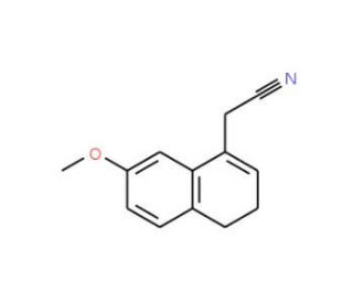 7-Methoxy-3,4-dihydro-1-naphthalenyl-acetonitrile (CAS 861960-34-1) - chemical structure image