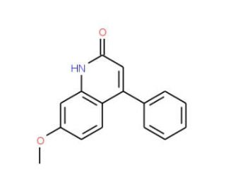 7-Methoxy-4-phenyl-quinolin-2-ol (CAS 30034-43-6) - chemical structure image