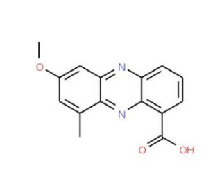 7-Methoxy-9-methylphenazine-1-carboxylic acid (CAS 83297-77-2) - chemical structure image