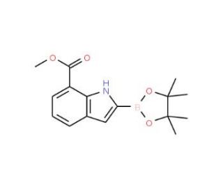 7-(Methoxycarbonyl)indole-2-boronic acid, pinacol ester (CAS 1150271-42-3) - chemical structure image