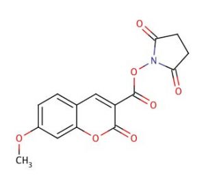 7-Methoxycoumarin-3-carboxylic acid N-succinimidyl ester (CAS 150321-92-9) - chemical structure image