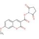 7-Methoxycoumarin-3-carboxylic acid N-succinimidyl ester (CAS 150321-92-9) - chemical structure image