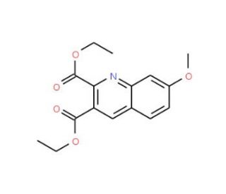 7-Methoxyquinoline-2,3-dicarboxylic acid diethyl ester (CAS 948290-96-8) - chemical structure image