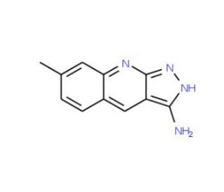 7-Methyl-1H-pyrazolo[3,4-b]quinolin-3-ylamine - chemical structure image