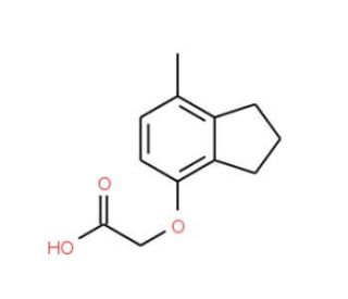 [(7-Methyl-2,3-dihydro-1H-inden-4-yl)oxy]acetic acid (CAS 302901-39-9) - chemical structure image