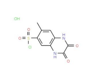 7-Methyl-2,3-dioxo-1,2,3,4-tetrahydro-quinoxaline-6-sulfonyl chloride hydrochloride - chemical structure image