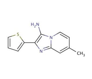 7-methyl-2-thien-2-ylimidazo[1,2-a]pyridin-3-amine - chemical structure image